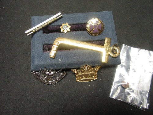 Various Masonic Pins, Pendent, and Really Small Square & Compass Pin    SWM4 - Picture 1 of 2