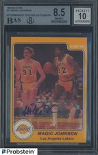 1983-84 Star Basketball #13 Magic Johnson Lakers HOF BGS  8.5 w/ 10 AUTO