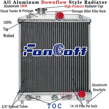 2 Row Aluminum Radiator For 1992-2000 96 Honda Civic D15 D16 EK Integra Del Sol