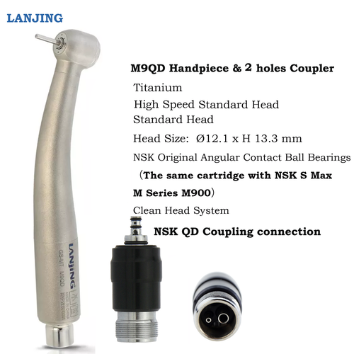 Pieza de mano dental de titanio turbina óptica LED de alta velocidad Bien Air KaVo NSK Sirona - Imagen 355 de 398