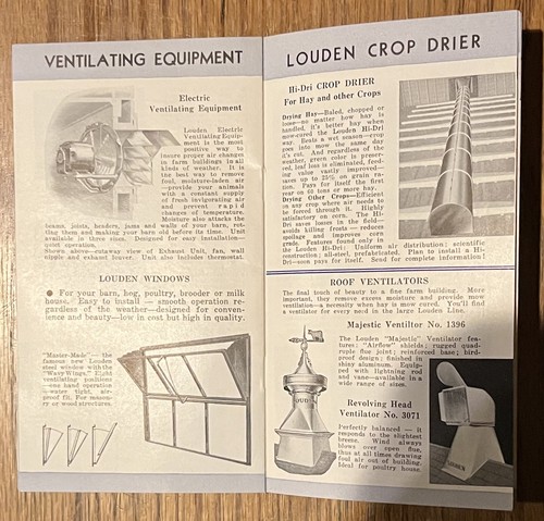 SMALL BROCHURE LOUDEN BARN EQUIPMENT STALLS STANCHIONS WATER BOWLS CONVEYORS +++ - Picture 4 of 6