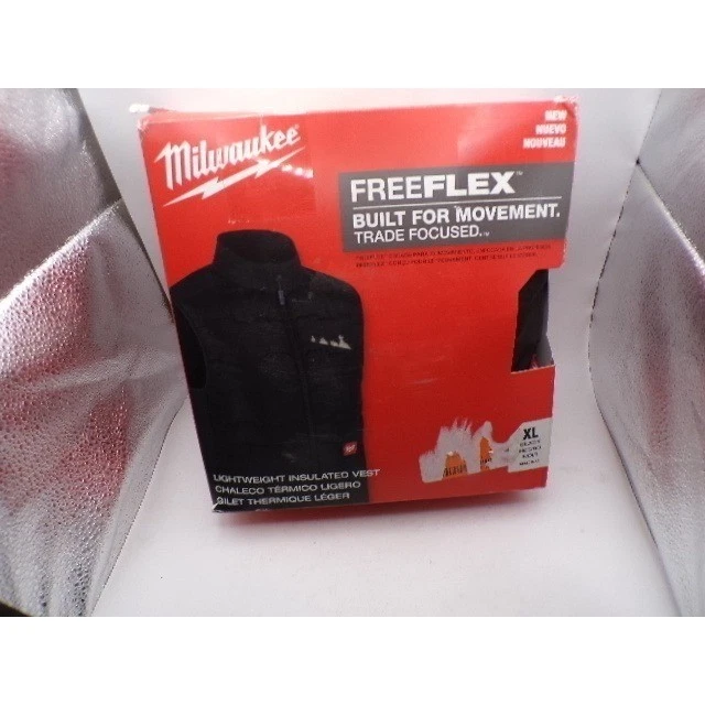 Milwaukee FreeFlex Lightweight Insulated Vest Black Mens XL M350B Workwear New