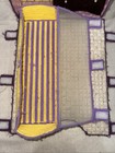 Vintage 90s Plastic Canvas Needlepoint Purple Travel Barbie Dollhouse Case — photo 6