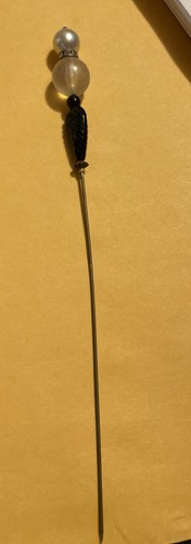Vintage schlichter Hutnadelhalter mit Hutnadel - Bild 4 von 5