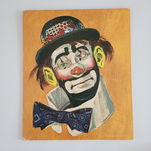 Vtg Halloween Scary Clown Spooky Face Puzzle Game w/ Spinner No Box 1960s - Picture 7 of 11