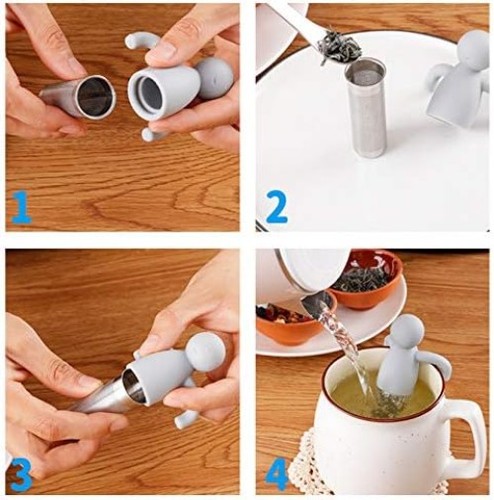 Whimsical Tea Infuser Set - 2 Cute Extra Fine Mesh Strainers for Loose Leaf Tea - Picture 9 of 10