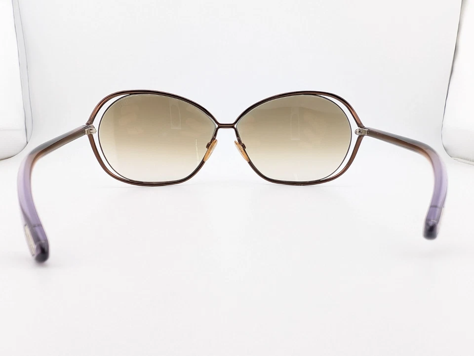 Tom Ford Sunglasses, Large Black Butterfly Frames, Chocolate Brown, Metal - Image 4 of 4