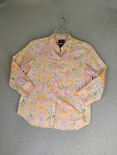 Chaps Damen Top Large Mehrfarbig Paisley Bügelfrei 3/4 Arm Freizeit Knopfleiste - Bild 3 von 8
