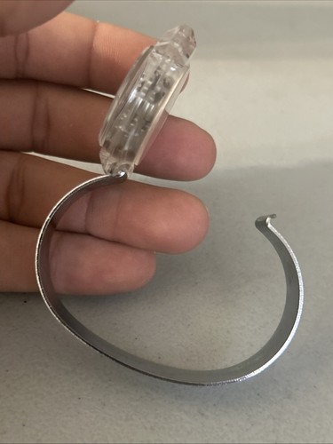 Vintage Rare Lucerne Lucite Chancellor Octagon Swiss Black Face Watch Metal Band - Picture 6 of 10