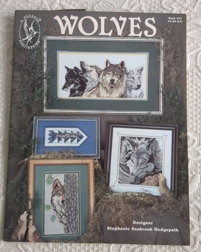 VTG WOLVES CROSS STITCH BOOK PEGASUS #191 FIVE CHARTS MOON CUB PACK - Picture 2 of 5