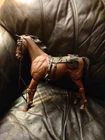 Vintage Marx Best Of The West Brown Calvary Horse With Moveable Head Damned Tail