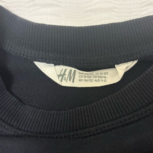 H&M Black Jumper Gamer Logo Print Kids Youth Size 10-12 - Picture 4 of 9