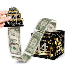 Money Box For Cash Birthday Gift 14 Years Old Surprise Pull Party Decor Black