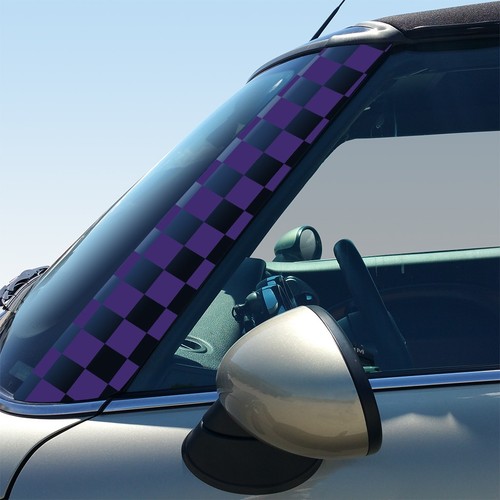 Checkers A Pillar Graphics - Set of 2 Decals for MINI Cooper - Gen 1 2 3 - Picture 26 of 28