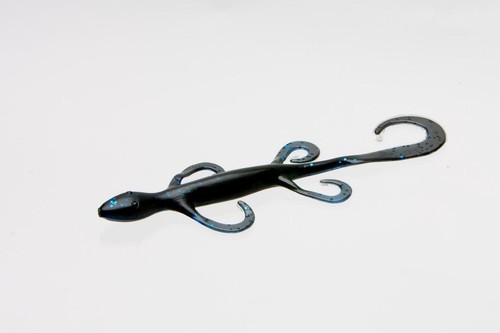 Zoom Fishing Lures 002100 Lizard 6 Inch 9 Per Pack Black Sapphire