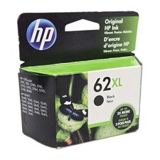 HP 62XL Black High Yield Ink Cartridge OEM New & Sealed 9/2022 Free Shipping 