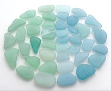 blue green sea glass from Japan Surf-Tumbled Beach Glass High quality