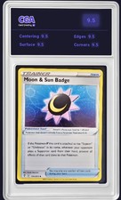 Evolving Skies Base Moon & Sun Badge 151/203 TCG Card - CGA 9.5 Digital Grade