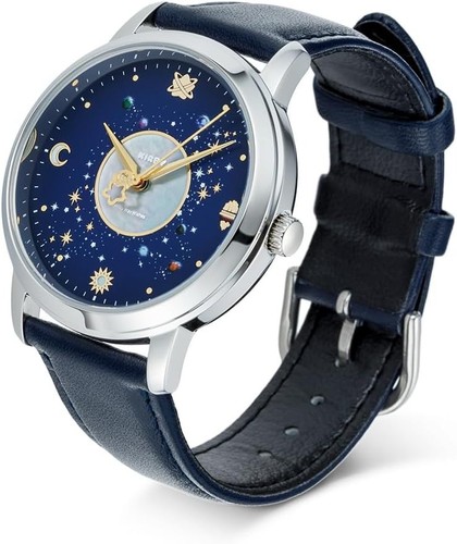 U-TREASURE Star Kirby Milky Way Wishes 36mm Watch Silver × Dark Navy Band NEW - Picture 17 of 24