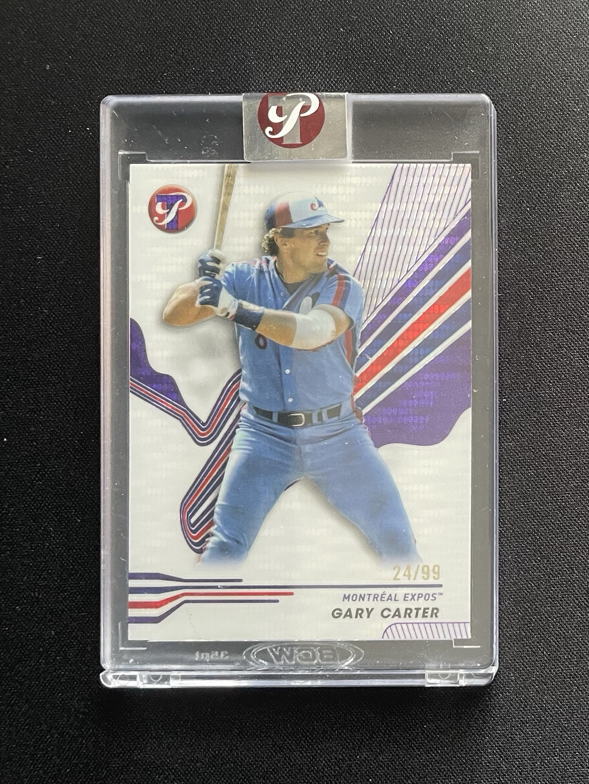 2024 Topps Pristine Gary Carter Encased Purple Pristine Refractor /99 Expos