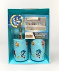 NEW Sonic 3pc Bathroom Accessory Set Toothbrush Cup~Soap Pump~Storage Bin