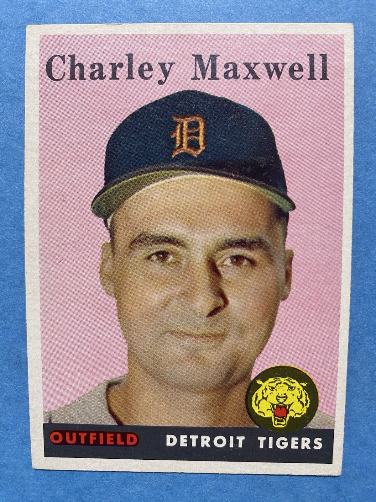 1958 Topps Charley Maxwell #380 Detroit Tigers Baseball Card No Creases EXmt