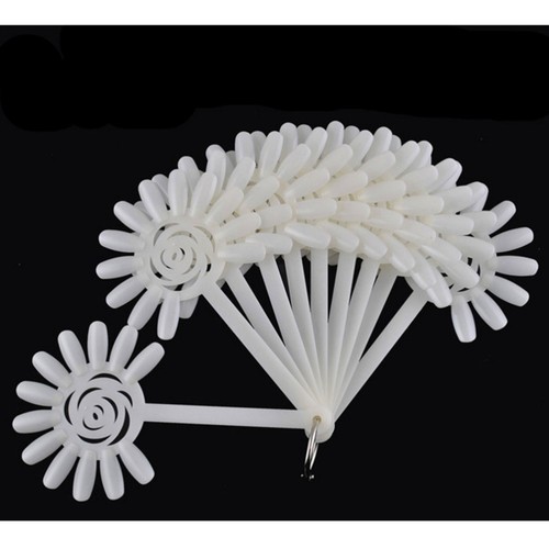 2pcs 120 Tips Nail Art Design Sunflower Shaped Board Display Practice Sticks - Picture 3 of 12