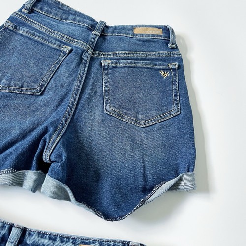 LOT BUNDLE Justice Two (2) Pairs Denim Jean Patchwork Shorts Minecraft 14 Girls - Picture 13 of 21