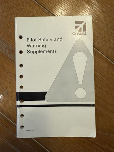 Cessna Pilot Safety And Warning Supplements Booklet Original Issue - Picture 1 of 5