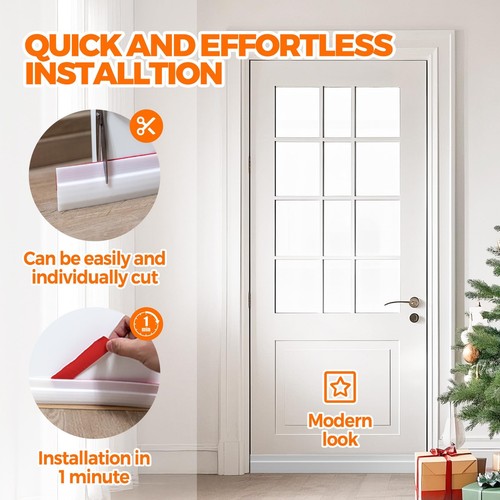 Door Draft Stopper Under Door Draft Blocker Insulator Doors Sweep Weather Str... - Picture 6 of 7