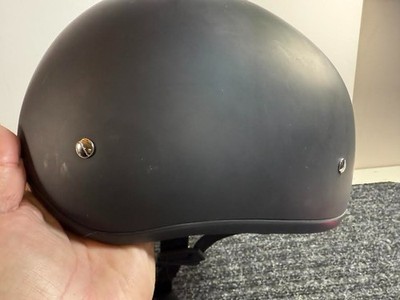 Daytona Skull Cap Motorcycle Helmet DOT Small Dull Black W/O Visor