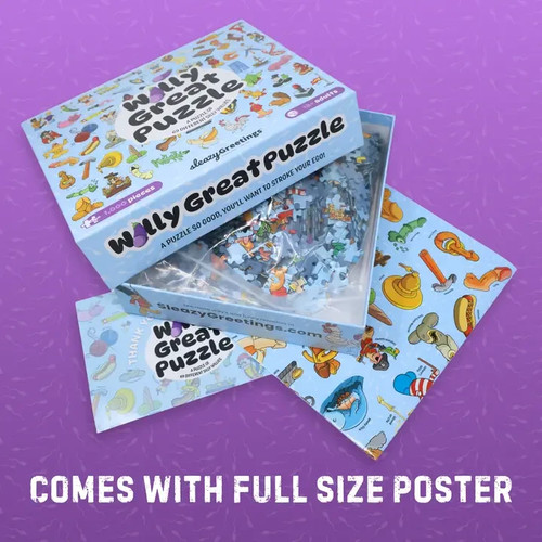 Willy Great Puzzle 1000 Pezzi Puzzle Saluti Sleazy Nuovo - Foto 4 di 5