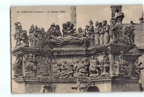Lot 5 Frankreich Postkarten Guimiliau Finistere Bretagne Calvaire Kirche etc - Bild 2 von 11