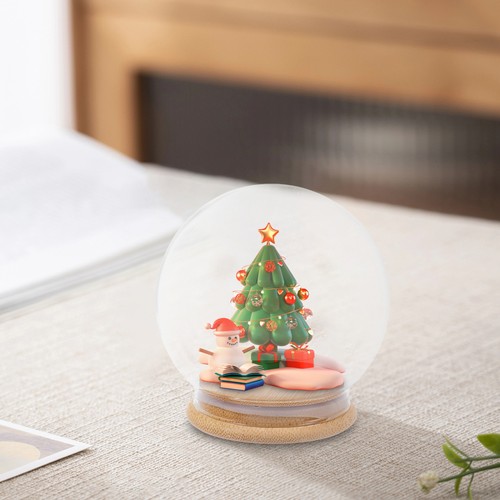 Bola de vidrio de nieve base globo pantalla transparente cúpula globos vacíos para manualidades - Imagen 7 de 12