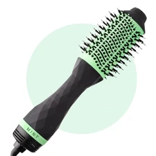 MINT Professional Series 5-in-1 Ionic Hair Dryer Brush, Black  Mint Green - P...