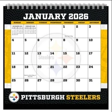 Pittsburgh Steelers 2026 Easel Desk Calendar 2025 by Turner Sports