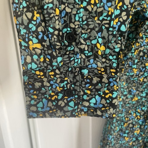 United Colors of Benetton Button Down Shirt Floral Kragenhemd Damen Gr. M - Bild 7 von 7