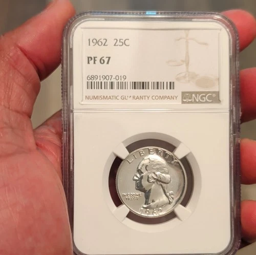 1962 Washington Quarter Silver Proof NGC PF 67 Philadelphia Uncirculated