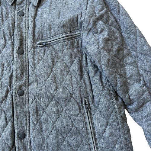 Rag & Bone Holme Cotton Shirt Jacket Grey Quilted Preppy Casual Classic Small - Picture 5 of 11