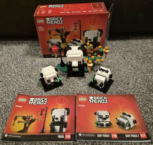 Lego BrickHeadz Chinese New Year Pandas, Set 40466, 100%, Karton & Anleitung