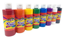 Cra-Z-Art Washable Classic Paint Bulk Pack 8Ct,4Oz Each Bottle,32Oz