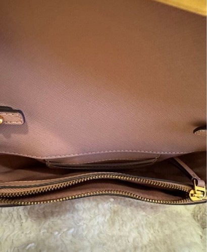 Tory Burch Pink Leather Handbag Shoulder Bag Used Authentic - Picture 9 of 10