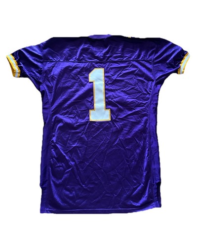 Vintage 2000s Minnesota Vikings #1 Game Issued Purple Jersey Size 52 NFL RARE - Picture 2 of 10
