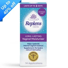Replens Long-Lasting Vaginal Moisturizer Gel with Reusable Applicator, 14 Count