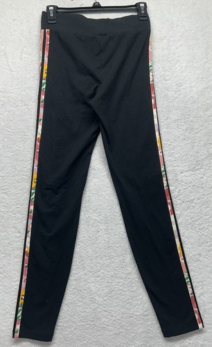 Adidas Girls Size XL Black Floral Originals Elastic Waist Leggings Pants New - Picture 3 of 7