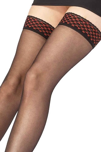 Pretty Polly Sheer Red Heart Hold Ups AWL6 - Imagen 4 de 4