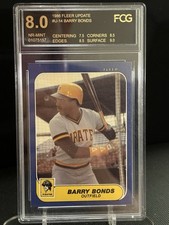 1986 Fleer Update BARRY BONDS U-14 XRC RC Rookie FCG 8 MINT