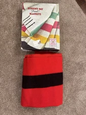Hudson’s Bay Point Blanket Red With Original Box 1985
