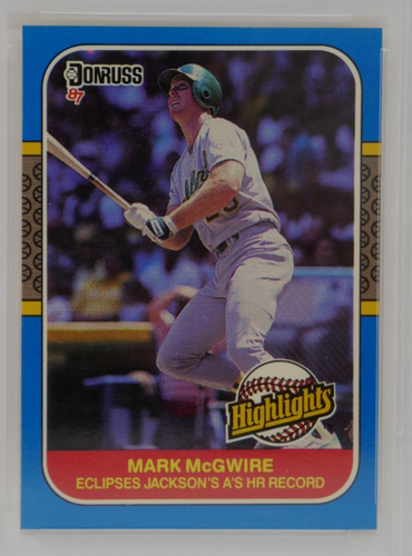 1987 Donruss Highlights #46 Mark McGwire Rookie PSA 9 MINT - Picture 3 of 5
