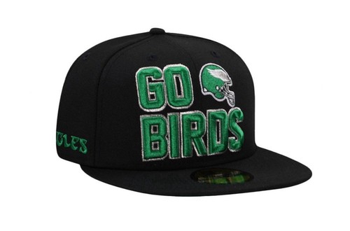 Philadelphia Eagles “Go Birds” New Era 59Fifty Size 7 3/8 NEW NFL Saquon Hurts
